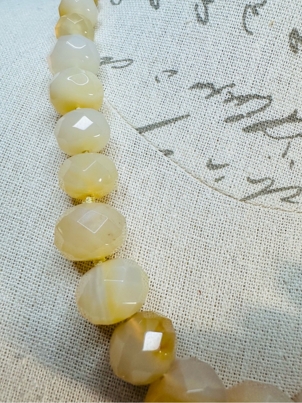 Coldwater Creek Yellow Quartz Beaded Necklace Faceted Gemstone Warm Gold Tone - Picture 6 of 8